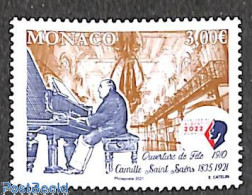 Delcampe - Monaco 2021 Camille Saint Saens 1v, Mint NH, Performance Art - Music - Ungebraucht
