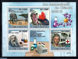 Delcampe - Sao Tome/Principe 2009 Int. Science Year 4v M/s, Mint NH, Health - History - Nature - Performance Art - Science - Red .. - Croix-Rouge