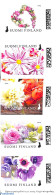 Delcampe - Finland 2024 Valentine, Flowers 5v S-a, Mint NH, Nature - Various - Flowers & Plants - St. Valentine's Day - Neufs