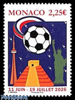 Delcampe - Monaco 2026 WC Football 1v, Mint NH, Sport - Football - Ungebraucht