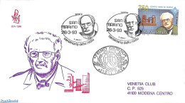 Delcampe - San Marino 1993 Radio Centenary 1v, FDC, First Day Cover, Performance Art - Radio And Television - Lettres & Documents