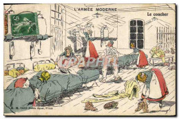 Delcampe - CPA Fantaisie Militaria Le Coucher - Humour
