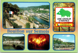 Delcampe - Bouillon - "Bouillon Sur Semois" - Meervoudige Stadsview Aan De Semois Rivier Met Kasteel En Brug - Bouillon