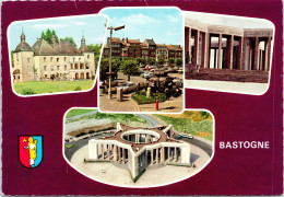 Delcampe - Bastogne - "BASTOGNE" - Meervoudige Weergave: Château, Place McAuliffe En Mémorial Du Mardasson - Bastogne
