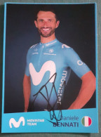 Delcampe - Autographe Daniele Bennati Movistar - Radsport