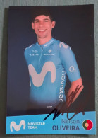 Delcampe - Autographe Nelson Oliveira Movistar - Radsport