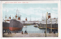 Delcampe - Slip At Sand Point Saint John New Brunswick Canada Steamships CPR Winter Port Valentine-Black Toronto 1920s Unposted - St. John