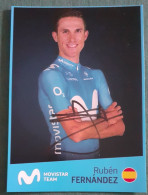 Delcampe - Autographe Ruben Fernandez Movistar - Radsport