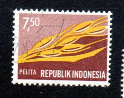 Delcampe - INDONESIA INDONÉSIE 1969 FIVE YEAR DEVELOPMENT PLAN AGRICULTURE 7.50r USED USATO OBLITERE' - Indonesien