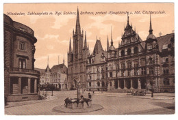 Delcampe - WIESBADEN, Schlossplatz M. Kgl. Schloss, ... (carte Animée) - Wiesbaden