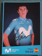 Delcampe - Autographe  Marc Soler Movistar - Radsport