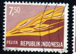 Delcampe - INDONESIA INDONÉSIE 1969 FIVE YEAR DEVELOPMENT PLAN AGRICULTURE 7.50r USED USATO OBLITERE' - Indonesien