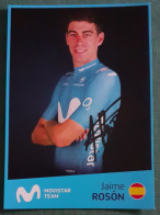 Delcampe - Autographe Jaime Roson Movistar - Radsport
