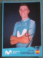 Delcampe - Autographe Jaime Castrillo Movistar - Radsport