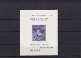 Delcampe - SA19f Spain 1961 300th Death Of De Silva Velazquez Mint Minisheet Imperf CV$30 - Other & Unclassified