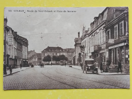 Delcampe - CPA - DEPT. 68 - HAUT RHIN - COLMAR - ROUTE DE NEUF BRISACH ET PLACE DU SAUMON - Colmar