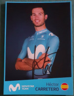 Delcampe - Autographe  Hector Carretero Movistar - Radsport