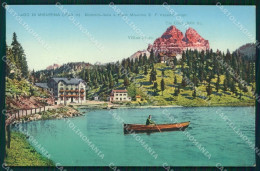 Delcampe - Belluno Cortina D'Ampezzo Lago Hotel Misurina Barca Dolomiti Cartolina MX1526 - Belluno