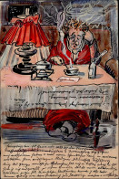 Delcampe - Handgemalt 1909 I-II Peint à La Main - Otros & Sin Clasificación