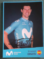 Delcampe - Autographe Imanol Erviti Movistar - Radsport