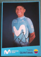 Delcampe - Autographe Nairo Quintana Movistar - Radsport
