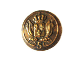 Delcampe - Rare! France-French Military Button(1814-1830) 5th Infantry Regiment,diameter=24 Mm - Boutons