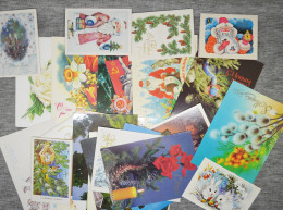 Delcampe - Lot Of 30 Vintage USSR Greeting Cards - Sammlungen
