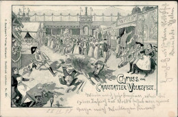 Delcampe - STUTTGART-CANNSTATT - Gruss Vom CANNSTATTER VOLKSFEST 1898 Künstlerkarte Sign. H.Frenz I Montagnes - Autres & Non Classés