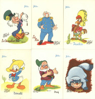 Delcampe - Walt Disney Lot Mit 12 AK Mit Reklame-Zudruck Chocolats Tobler - Humor