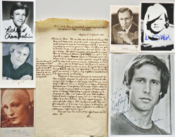 Delcampe - Autograph/Autogramme Lot Mit über 80 Autogrammen Nationale Und Internationale Stars, Adel Usw. - Andere & Zonder Classificatie