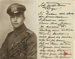 Delcampe - Autograph/Autogramme Prinz Adalbert Von Preussen. Handgeschrieben AK Mit Unterschrift An Elsa Reger, Witwe Von Max Reger - Andere & Zonder Classificatie
