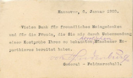 Delcampe - Autograph/Autogramme Generalfeldmarschall Von Hindenburg Maschinengeschriebenes Dankesschreiben Mit Unterschrift 1920 Au - Andere & Zonder Classificatie