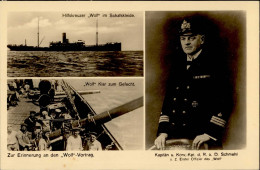 Delcampe - Autograph/Autogramme Schmehl 1. Offizier SM Hilfskreuzer Wolf Rs Unterschrift - Andere & Zonder Classificatie