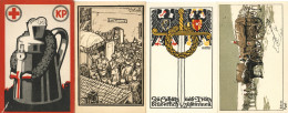 Delcampe - Rotes Kreuz Lot Mit 3 Künstler-AK Plus Original-Umschlag - Rode Kruis