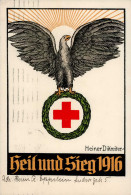 Delcampe - Rotes Kreuz Würzburg, Heil Und Sieg 1916 I-II - Rode Kruis