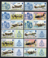 Delcampe - - JERSEY / AVIATION N° 950/55 Neufs ** MNH + Oblitérés - BATTLE OF BRITAIN / AVIONS EN VOL 2000 - Cote 24,00 € - - Jersey