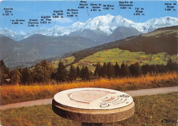 Delcampe - COMBLOUX Panorama Sur La Chaine Du Mont Blanc Depuis La Table D Orientation 18(scan Recto-verso) MA1136 - Combloux