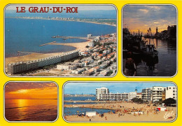 Delcampe - LE GRAU DU ROI Vue Aerienne De La Rive Gauche Le Chenal Au Couchant La Plage 26(scan Recto-verso) MA1173 - Le Grau-du-Roi