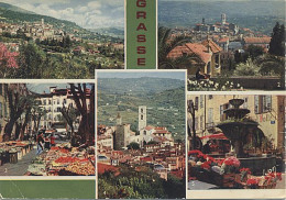 Delcampe - 8896 ALPES MARITIMES GRASSE VUE GENERALE PANORAMA MARCHE AUX LEGUMES PLACE AUX AIRES VIEILLE VILLE PROVENCALE  MULTIVUES - Grasse
