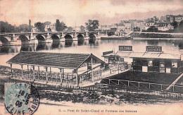 Delcampe - 92 -  SAINT CLOUD -  Pont De Saint Cloud Et Pontons Des Bateaux - Saint Cloud
