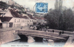 Delcampe - 28 -  DREUX - Pont Louis Philippe - Carte Toilée - 1911 - Dreux