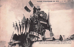 Delcampe - 75 -PARIS -  Guerre De 1914 - Apres Avoir Arraché Les Drapeaux Endeuillés Les Alsaciens / Lorrains Depuis 43 Ans - Statuen