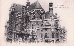 Delcampe - 75 - PARIS -  Eglise Sainte Eustache En Travaux - Echafaudage - Kirchen