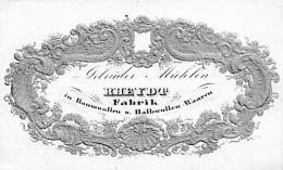 Delcampe - Carte Porcelaine - Porseleinkaart -  Gebruder Muhlen RHEYDT Fabrik In Baumwollen U Halbwollen - Waaren - Porzellan