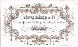 Delcampe - Carte Porcelaine - Porseleinkaart - Veuve Beyer - Manufacture De Linge De Table A Zittau - Saxe - Porzellan