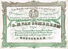 Delcampe - Carte Porcelaine -  Porseleinkaart - R.H VAN SOMEREN & Cie - Medaille Premier Prix Exposition A Harlem - Porzellan