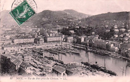 Delcampe - 06 - NICE -  Vue Du Port Prise Du Chateau -1908 - Schiffahrt - Hafen