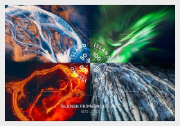 Delcampe - Iceland Island Istande 2023 150 Year Anniversary Of The Icelandic Stamps Set Of 4 Stamps In Block MNH - Blocs-feuillets