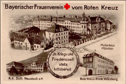 Delcampe - Rotes Kreuz Bayerischer Frauenverein, Klinik Würzburg, Mutterhaus München, RK Stift Neustadt A.H. I-II - Rode Kruis