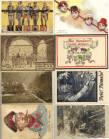 Delcampe - WK I Schönes Lot Mit 60 AK Dabei Foto-AK, Propaganda, Handgemalt Usw. Dazu 7 Großformatige Hartpappefotos - War 1914-18